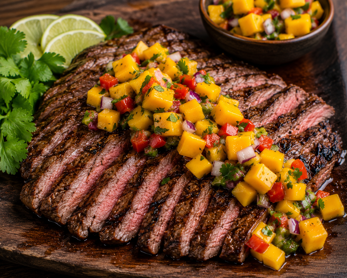 Mango Salsa Flank Steak