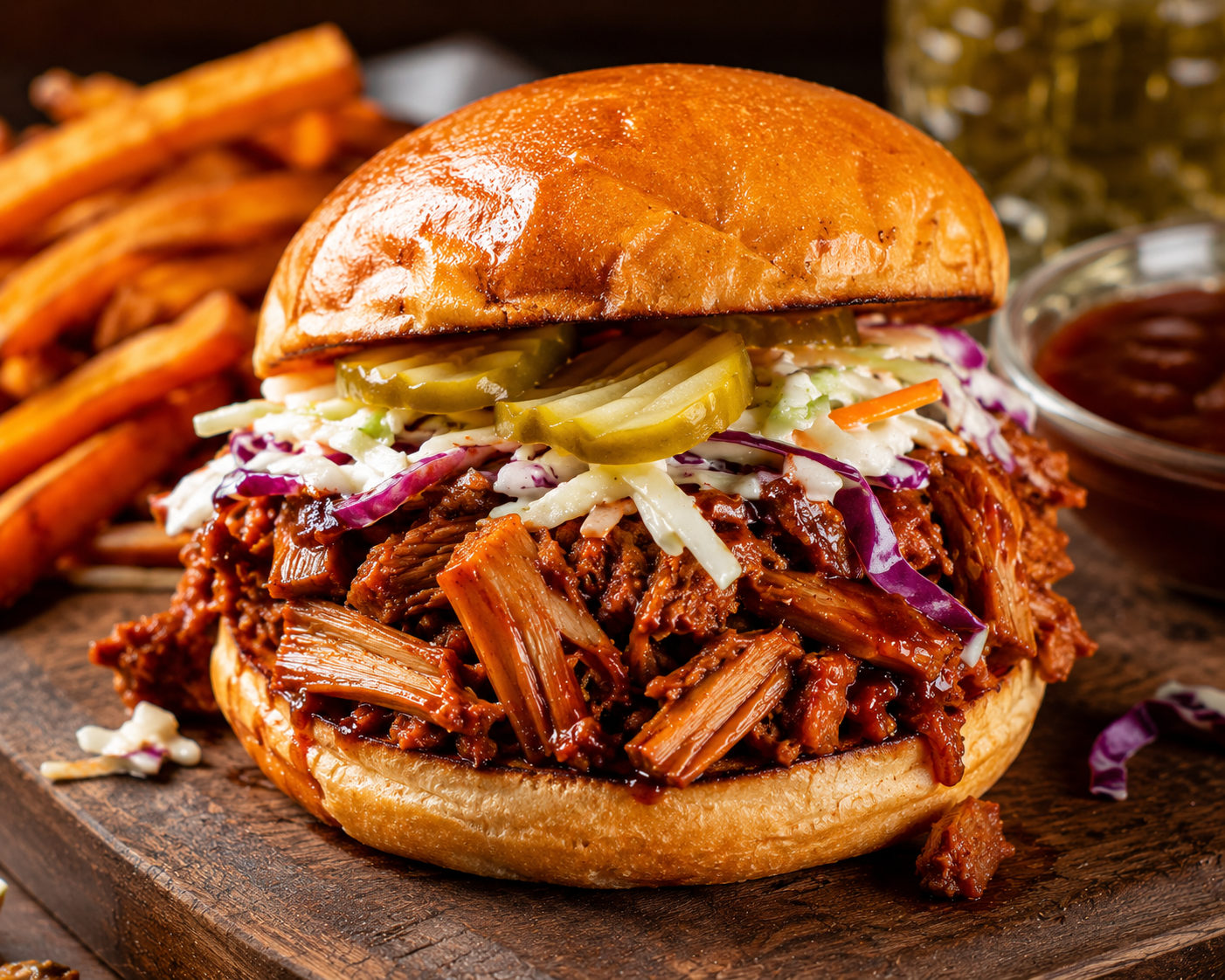 Pulled Jackfruit BBQ Burger