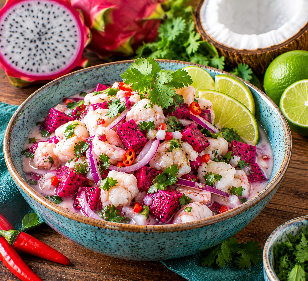 Dragonfruit Coconut Ceviche