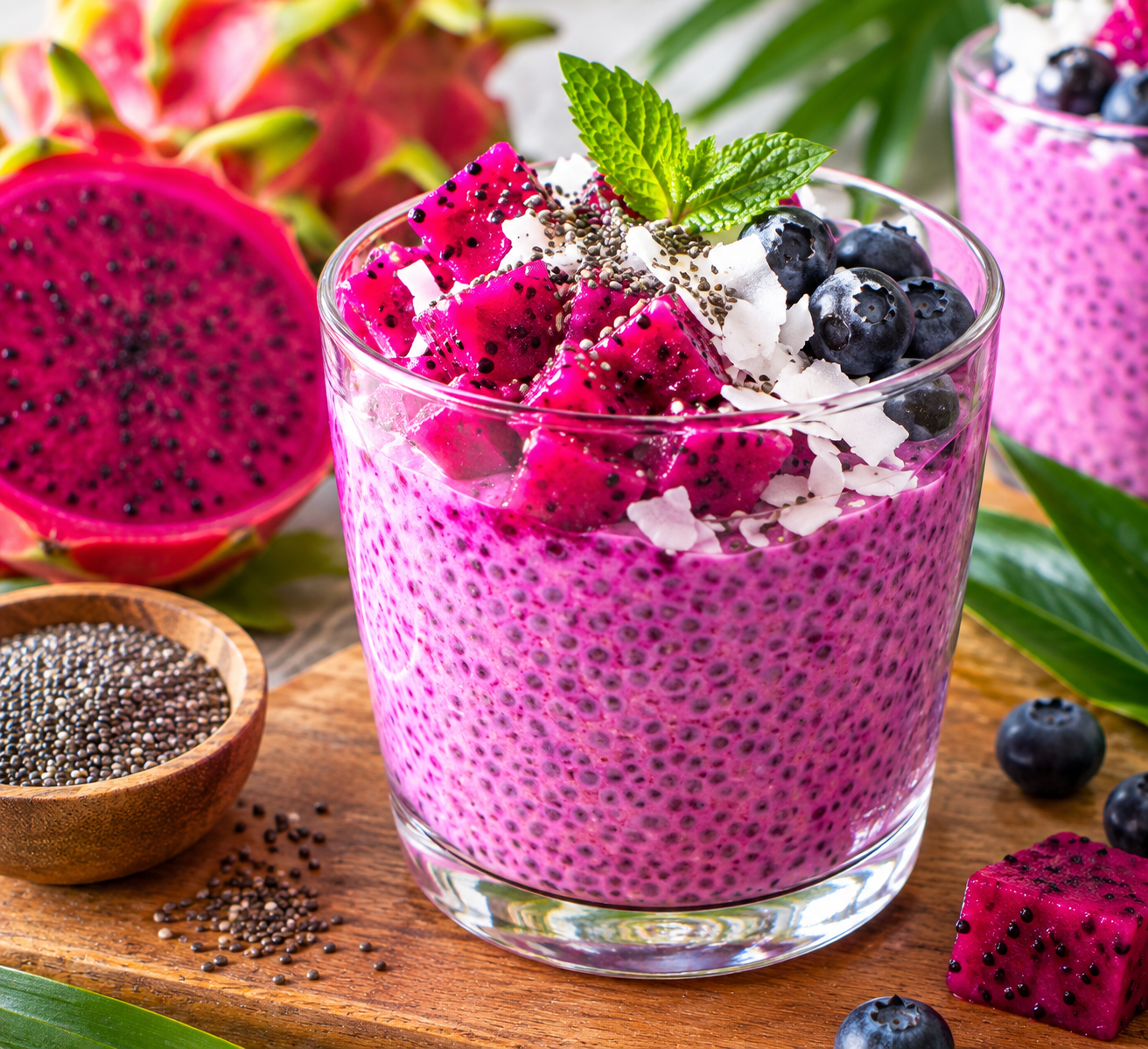 Dragonfruit chia Pudding recipe