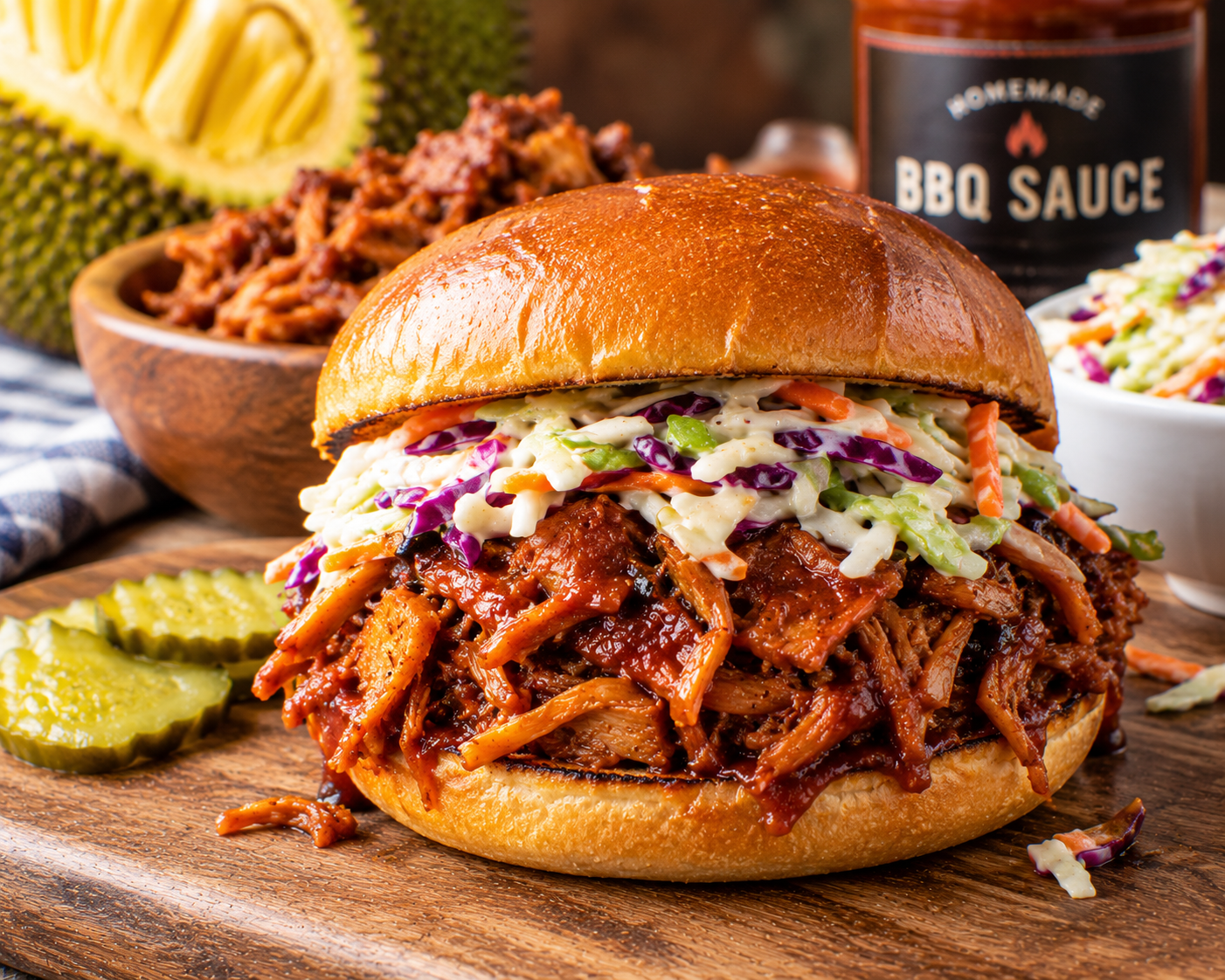 Jackfruit “Pulled Pork” BBQ Sandwich
