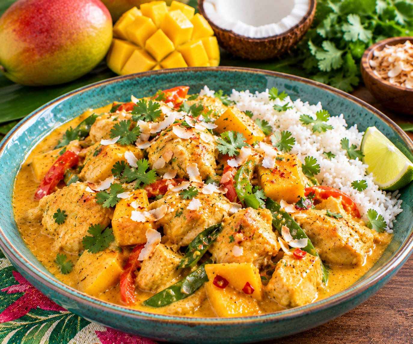 Mango Coconut Curry Chicken